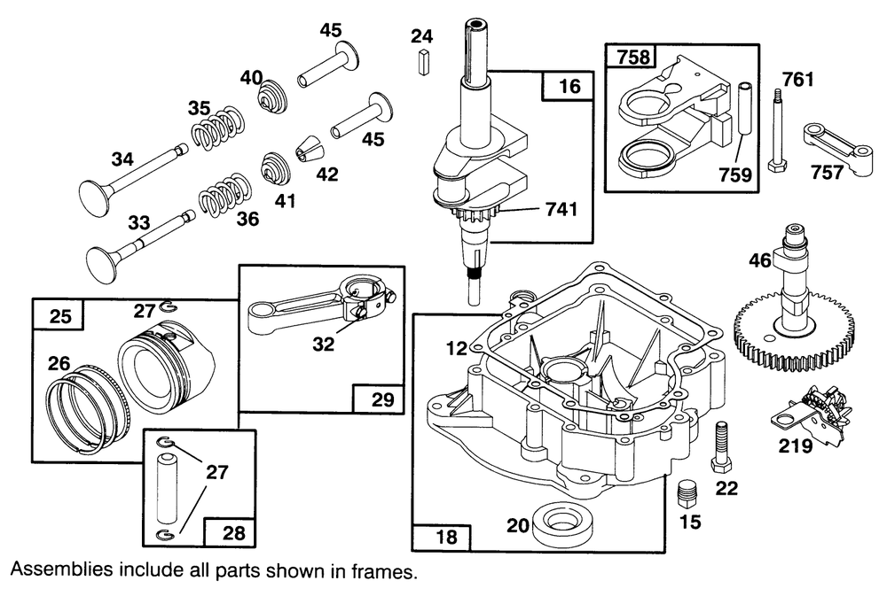 Engine Briggs & Stratton Model 286707-0453-01 Diagram and Parts List for 71202 5900001 - 5999999 Toro Lawn Tractor
