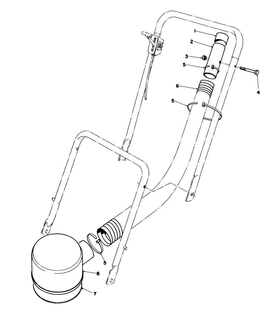 Remote Air Cleaner Kit No. 43-6940 (Optional) Diagram and Parts List for 23400 1000001 - 1999999 Toro Lawn Mower