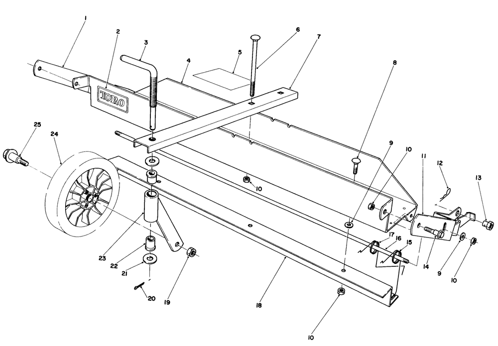 Dethatcher Kit Model No. 59126 (Optional) Diagram and Parts List for 20661 3000001 - 3999999 Toro Lawn Mower