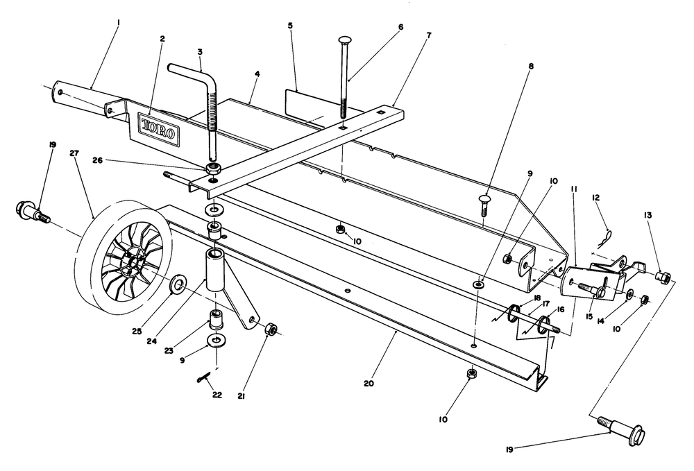 Dethatcher Kit Model No. 59126 (Optional) Diagram and Parts List for 20684 5000001 - 5999999 Toro Lawn Mower