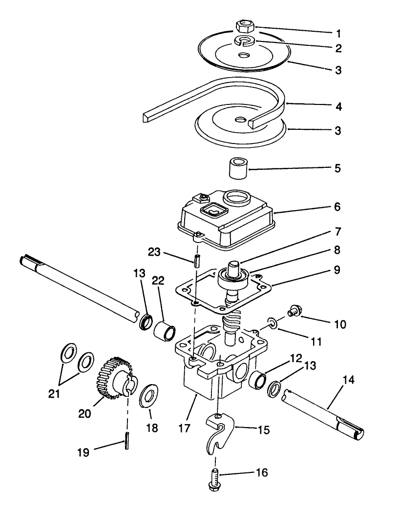 Gearbox Assembly No. 71-8250 (Model No. 20916b) Diagram and Parts List for 20916B 2000001 - 2999999 Toro Lawn Mower