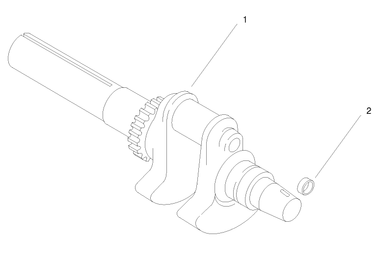 Group 1-Crankshaft Diagram and Parts List for 22305TE 990001 - 999999 Toro Lawn Tractor Accessories