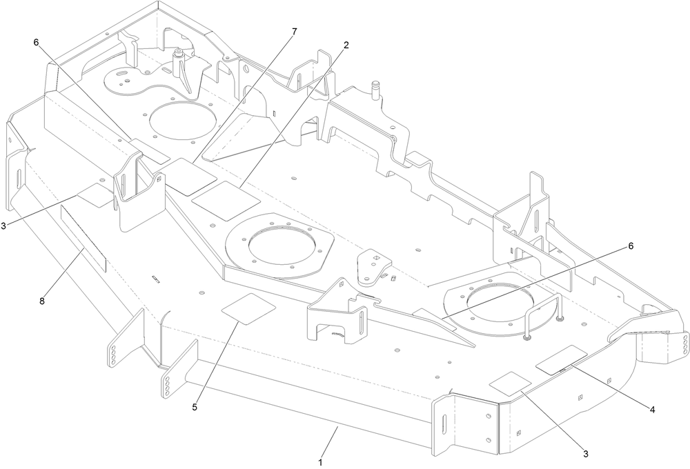 Deck Decal Assembly Diagram and Parts List for 74463 400000000-402099999 Toro Lawn Tractor