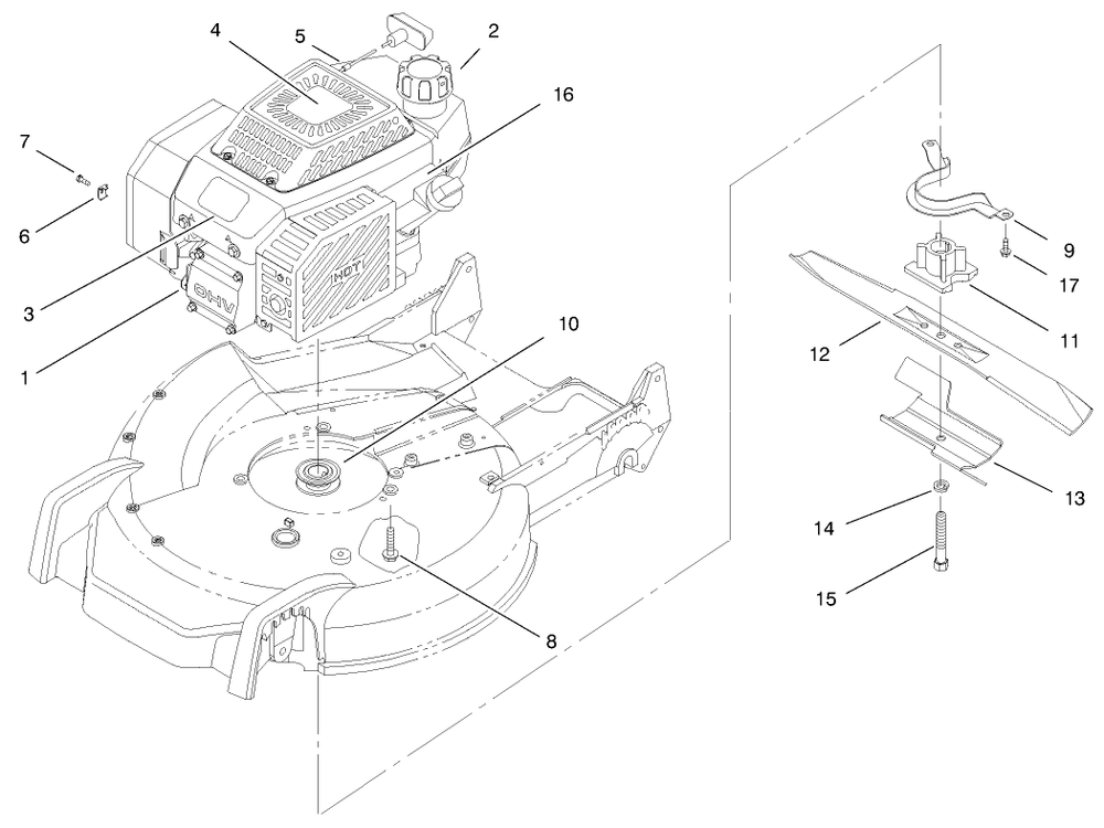 Engine Assembly Diagram and Parts List for 20777 7900001 - 7999999 Toro Lawn Mower