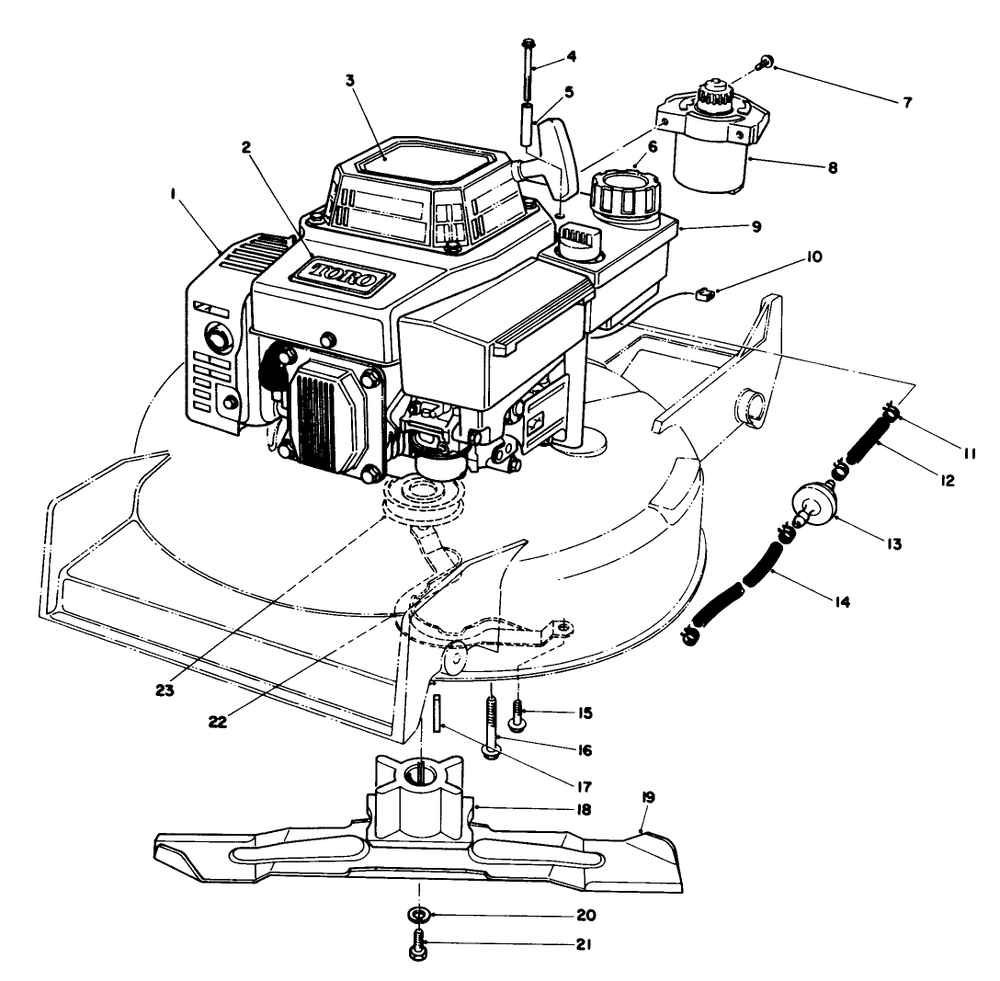 Engine Assembly Diagram and Parts List for 20628C 7000001 - 7999999 Toro Lawn Mower