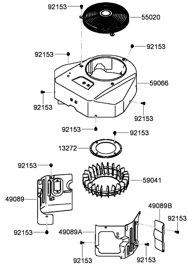 Cooling Equipment Assembly Diagram and Parts List for 22974 400000000 - 401999999 Toro Lawn Tractor Accessories