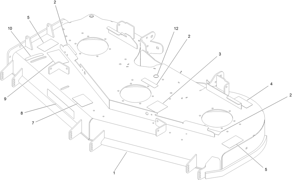 Deck Decal Assembly Diagram and Parts List for 74946 403226808-999999999 Toro Lawn Mower