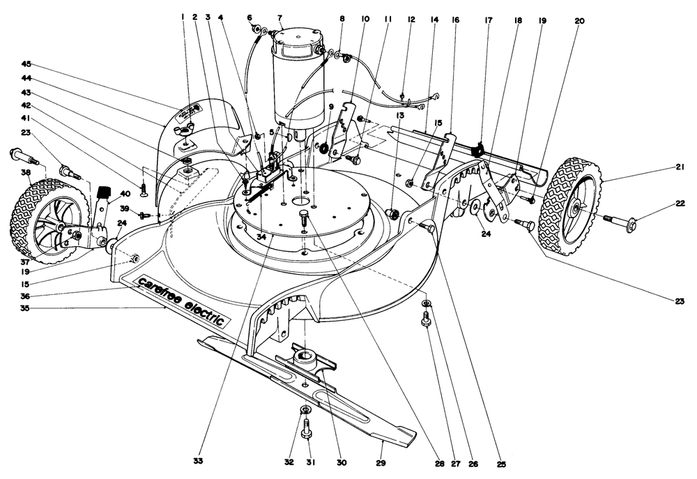 Housing Assembly Diagram and Parts List for 17046 9000001 - 9999999 Toro Lawn Mower
