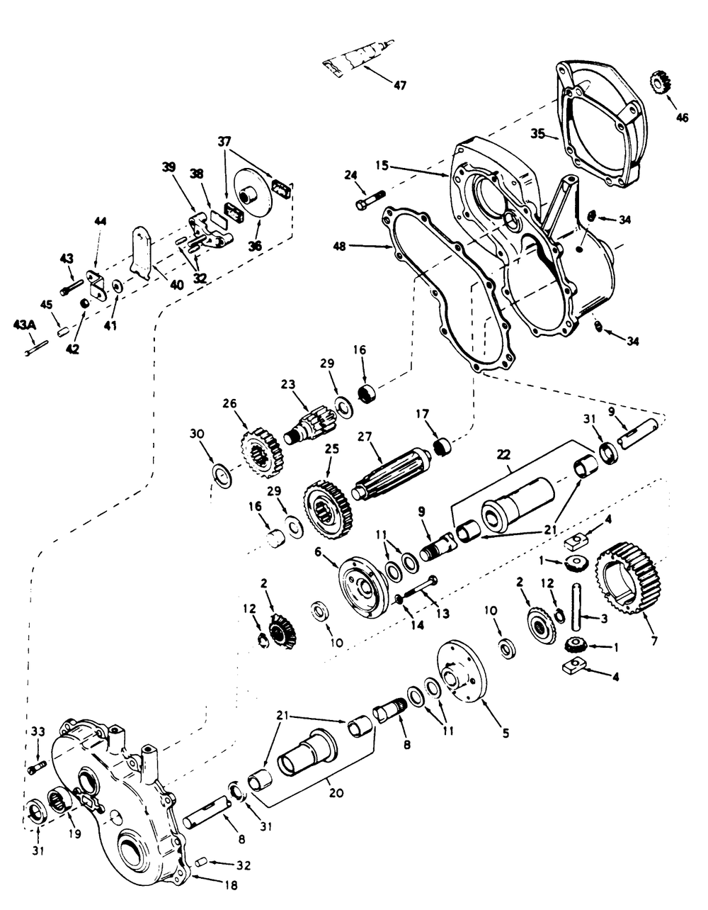 Differential Assembly No. 1310-001a Diagram and Parts List for 30610 490001 - 499999 Toro Lawn Tractor