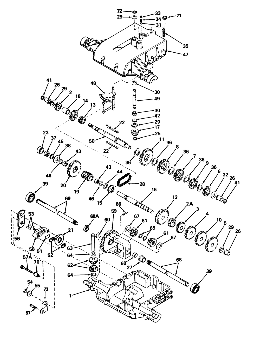 Peerless Transaxle Model No. 801f Diagram and Parts List for 57358 7000001 - 7999999 Toro Lawn Mower