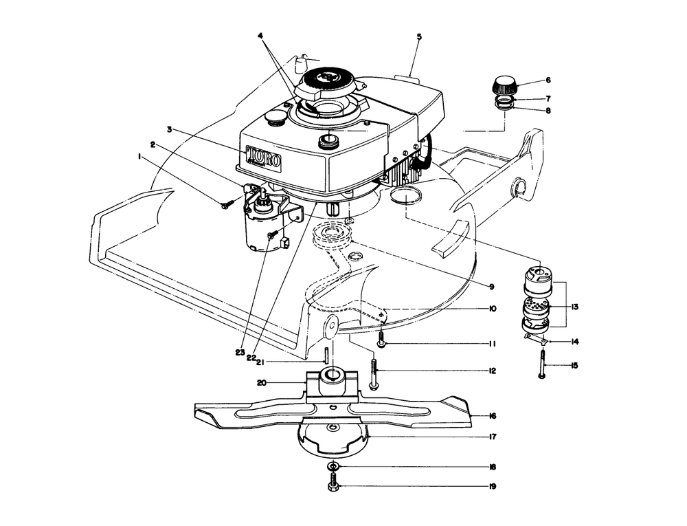 Engine Assembly Diagram and Parts List for 20790 0000001 - 0999999 Toro Lawn Mower