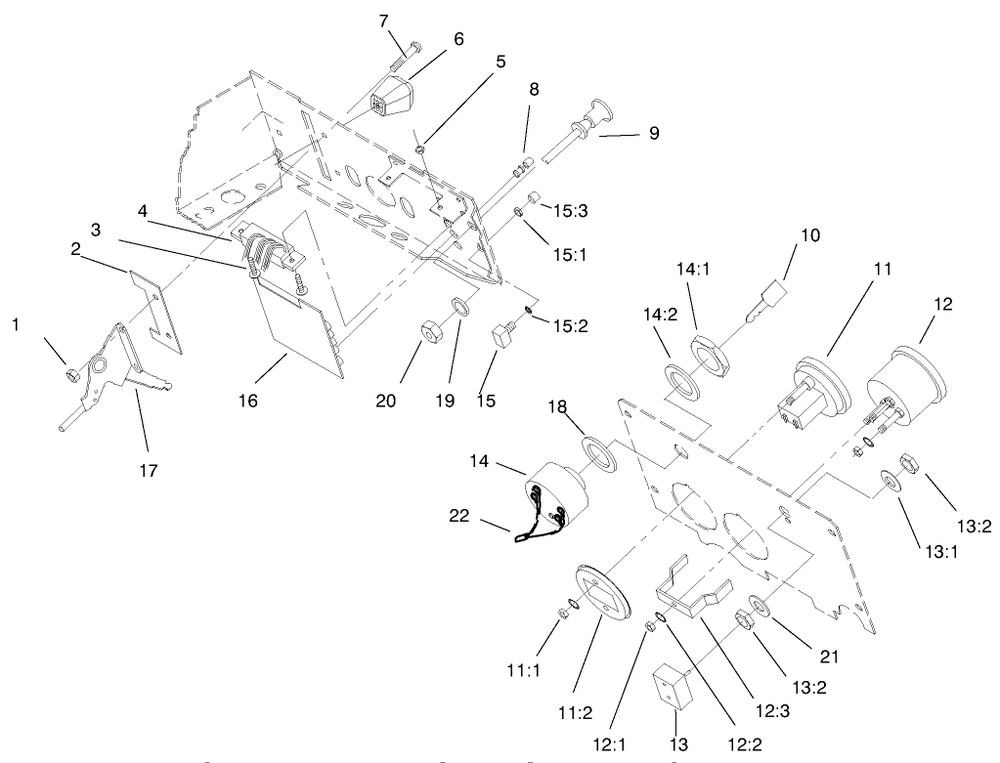 Gages, Warning Lights & Controls Diagram and Parts List for 73422 7900001 - 7999999 Toro Lawn Tractor