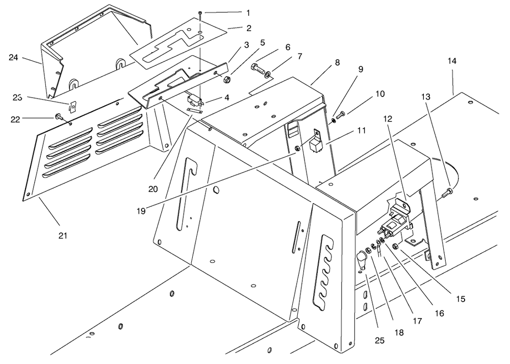 Seat Body & Side Panel Assembly Diagram and Parts List for 70084 8900001 - 8999999 Toro Lawn Tractor