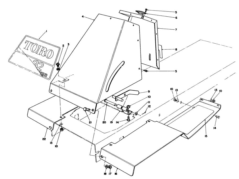 Front Tower Assembly Diagram and Parts List for 56155 6000001 - 6999999 Toro Lawn Tractor