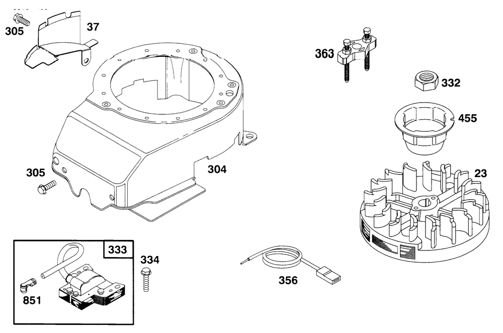Engine Briggs & Stratton Model 12f802-0667-01 Diagram and Parts List for 20914B 69000001 - 69999999 Toro Lawn Mower