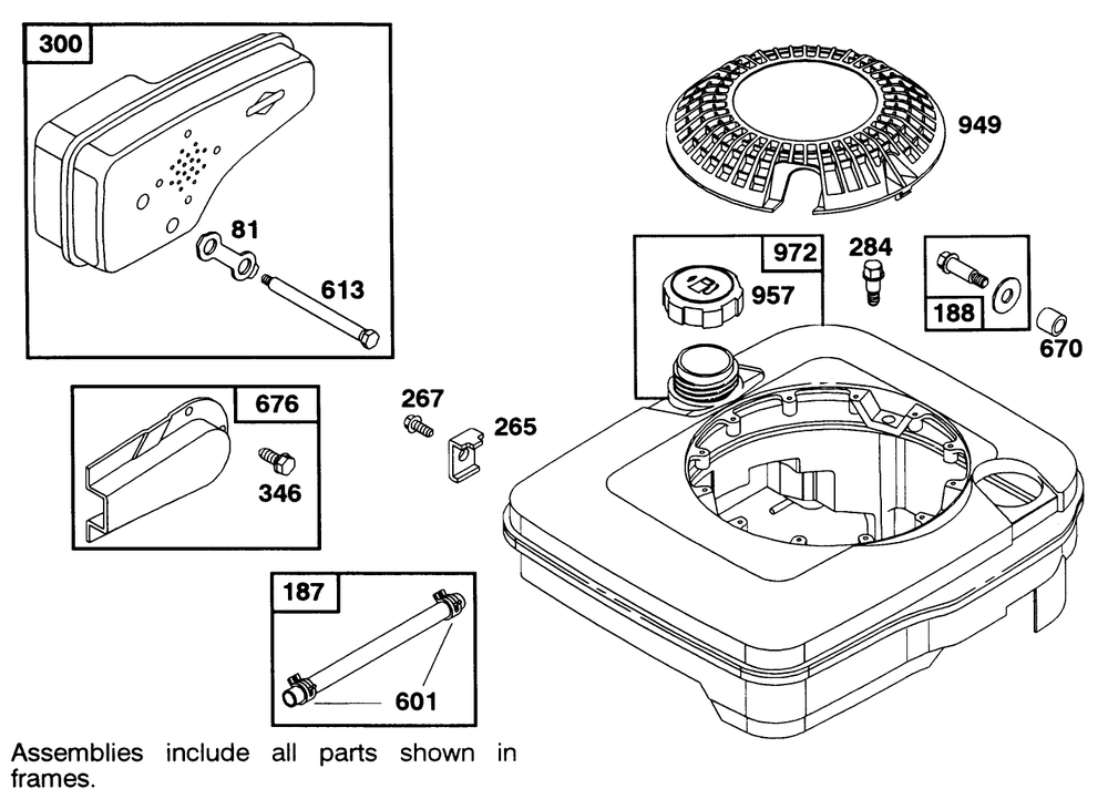 Engine Briggs & Stratton Model 122702-3171-01 Diagram and Parts List for 16404 1000001 - 1999999 Toro Lawn Mower