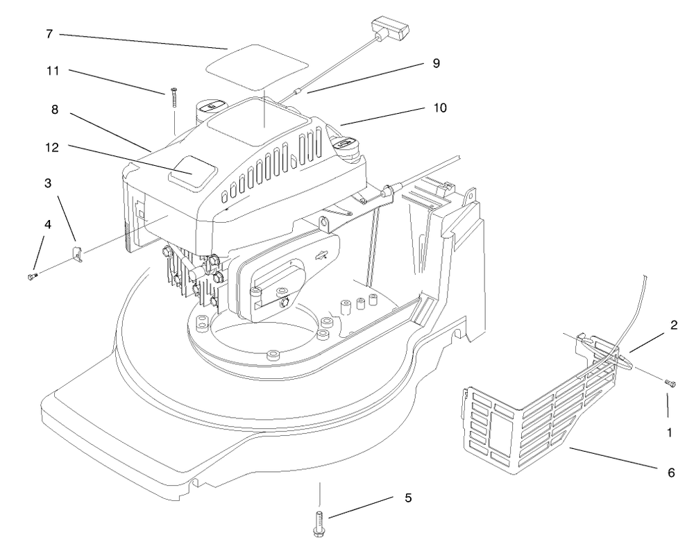 Engine Assembly Diagram and Parts List for 20913 890000001 - 899999999 Toro Lawn Mower