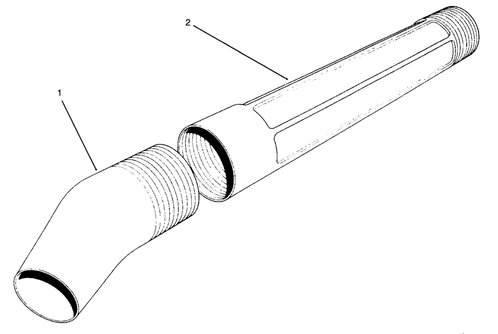 Blower Tube Assembly Diagram and Parts List for 51577 39000001 - 39999999 Toro Leaf Blower / Vacuum