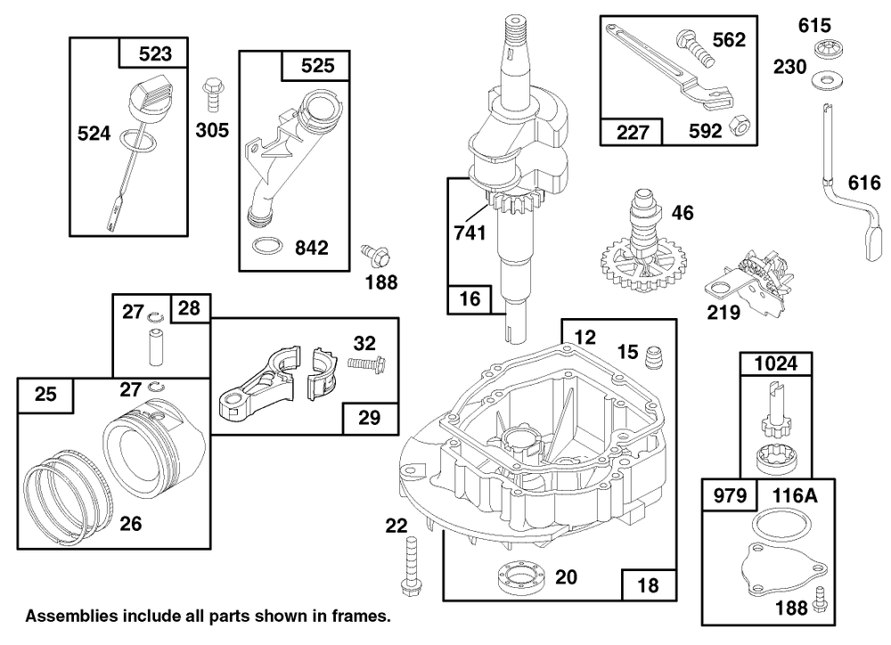 Engine Gts 150 Diagram and Parts List for 22142 7900001 - 7999999 Toro Lawn Mower