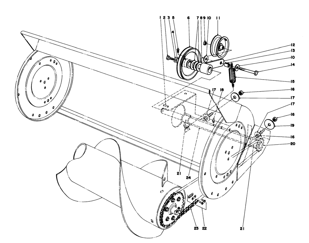 36" Snowthrower Attachment Model No. 59136 (Continued) Diagram and Parts List for 57300 2000001 - 2999999 Toro Lawn Tractor