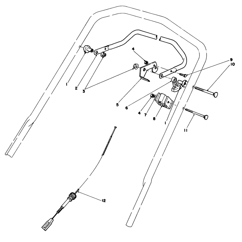 Traction Control Assembly Diagram and Parts List for 20715C 5000001 - 5999999 Toro Lawn Mower