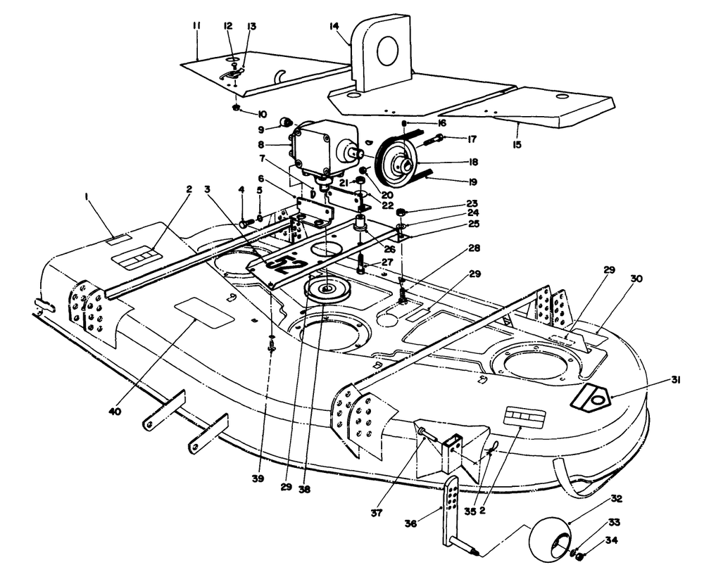 Cutting Unit Model No. 30753 (Continued) Diagram and Parts List for 30718 1000001 - 1999999 Toro Lawn Tractor