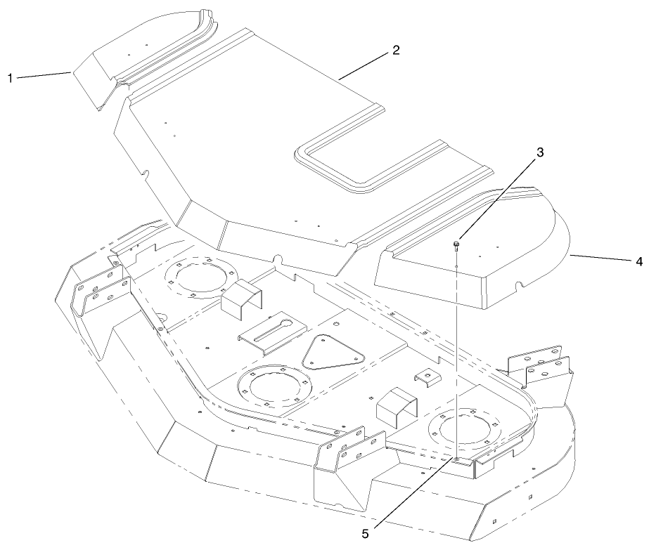 Cover Assembly (Europe) Diagram and Parts List for 30569 90001 - 90499 Toro Lawn Mower