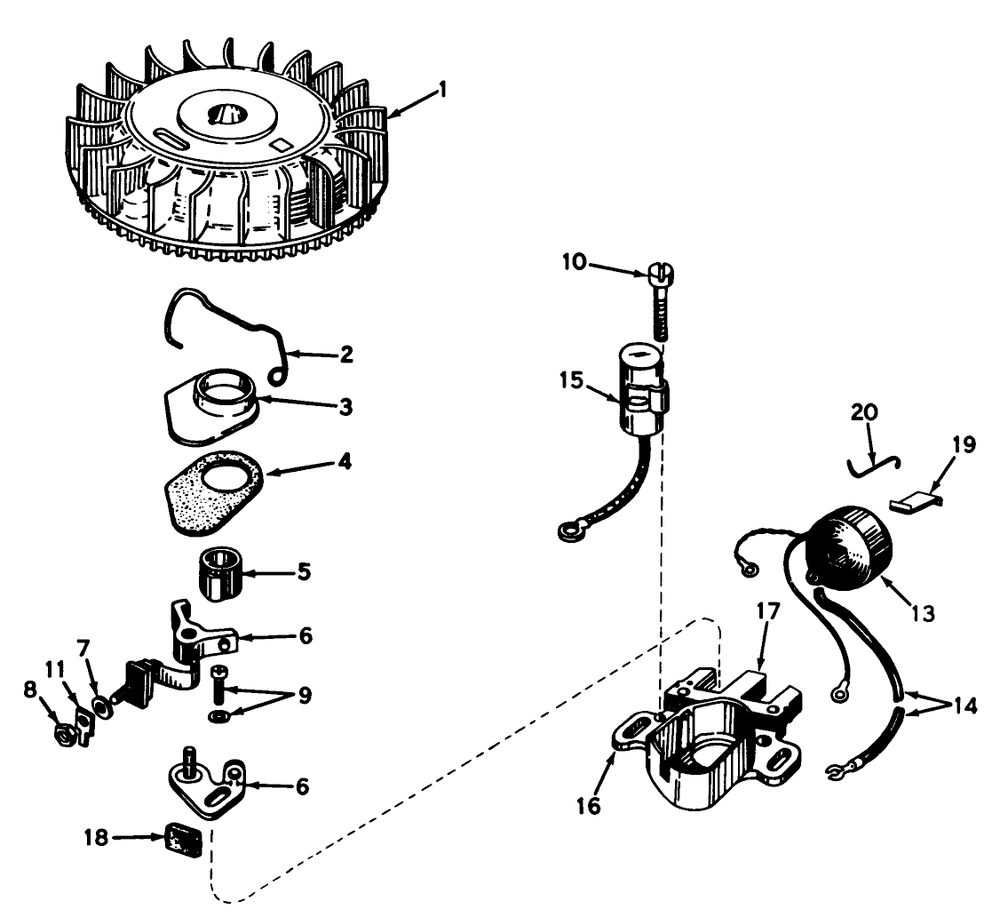 Magneto No. 610793 Diagram and Parts List for 20227 0000001 - 0999999 Toro Lawn Mower