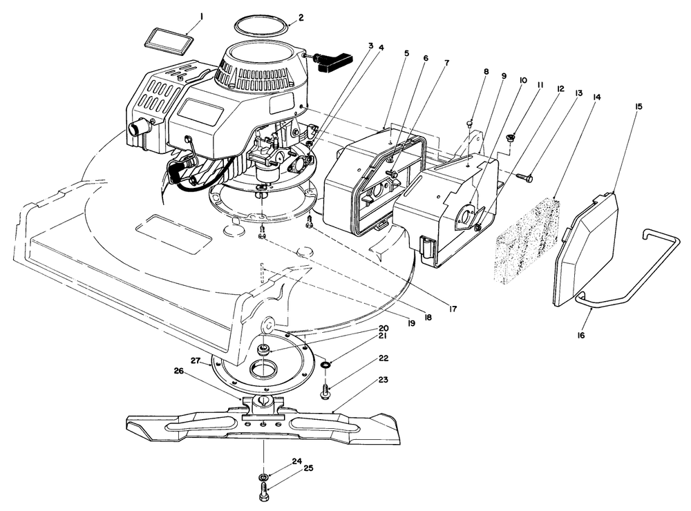 Engine Assembly (Model 22030) Diagram and Parts List for 22030 4000001 - 4999999 Toro Lawn Mower