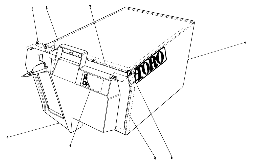 Recycler Bagging Kit Model No. 59174 (Continued)(Optional) Diagram and Parts List for 20218 2000001 - 2999999 Toro Lawn Mower