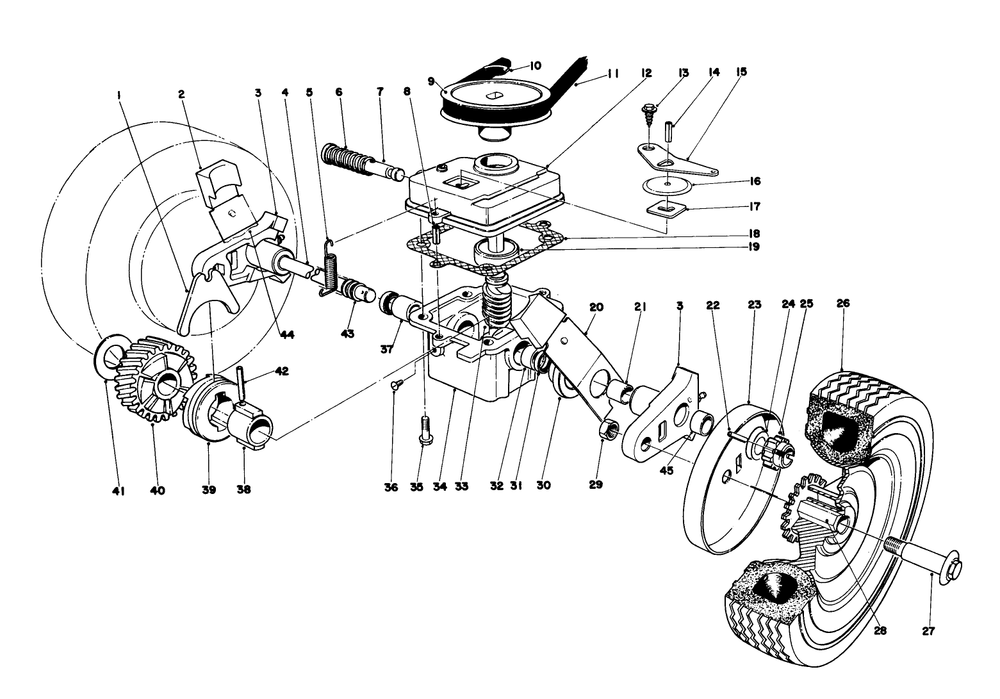 Gear Box Assembly Model 16320 Diagram and Parts List for 16300 9000001 - 9999999 Toro Lawn Mower
