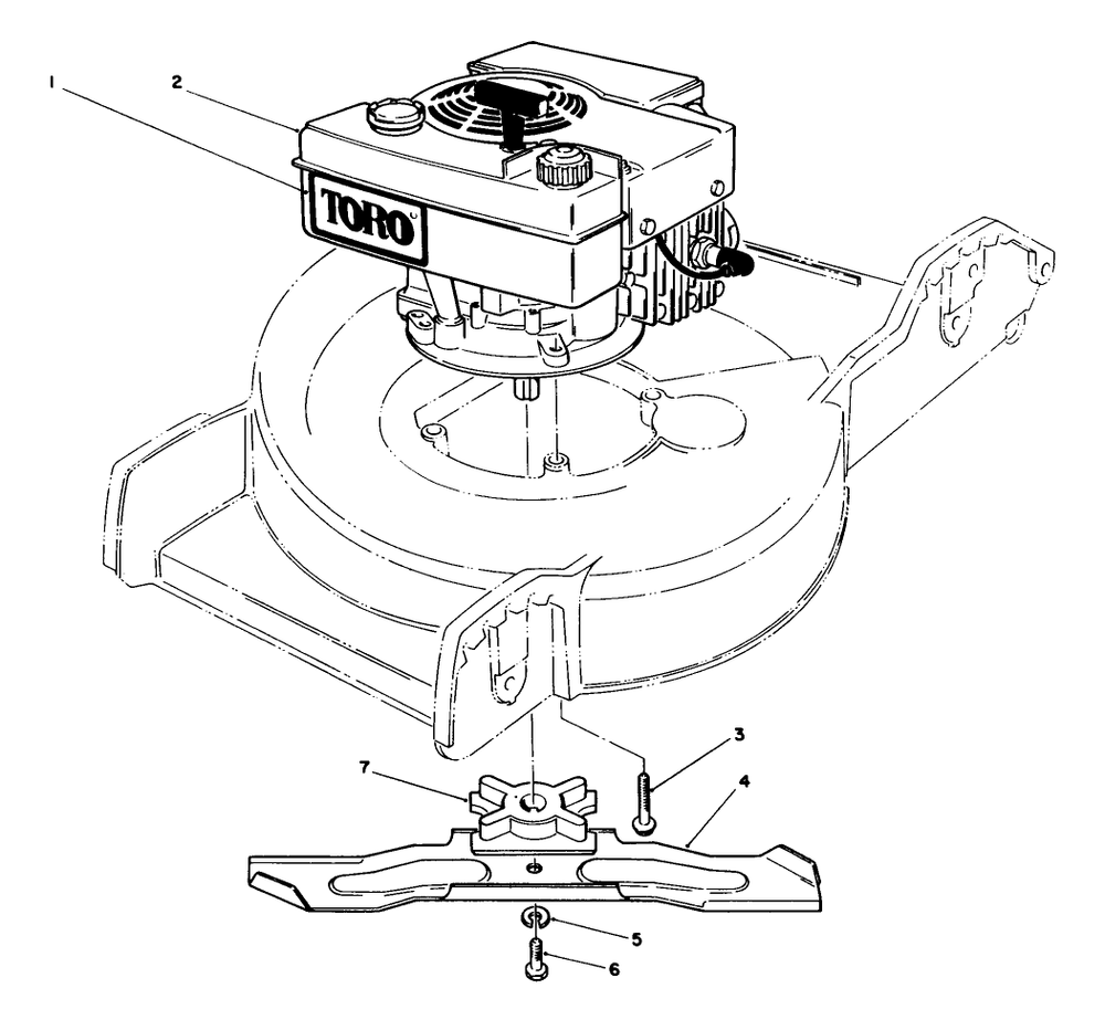 Engine Assembly Diagram and Parts List for 20780C 5000001 - 5999999 Toro Lawn Mower