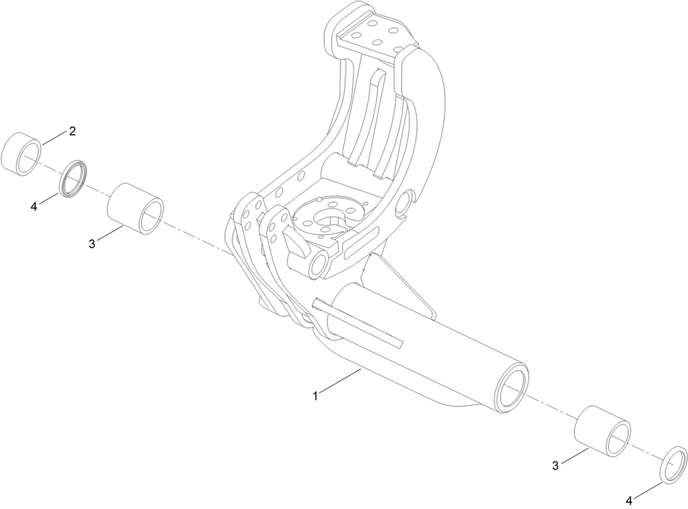 Front Right And Rear Left  Attachment Bracket  Assembly No. 136-3969 Diagram and Parts List for 25429E  Toro Lawn Tractor Accessories