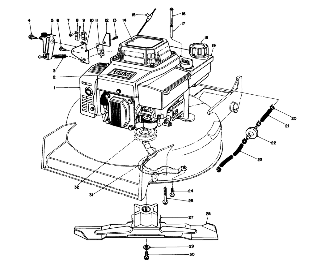 Engine Assembly Diagram and Parts List for 20620 8000001 - 8999999 Toro Lawn Mower
