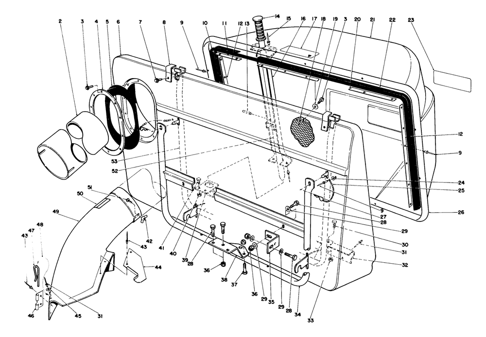 Easy-Empty Grass Catcher Model 59111 (Optional) Diagram and Parts List for 56145 7000001 - 7999999 Toro Lawn Tractor