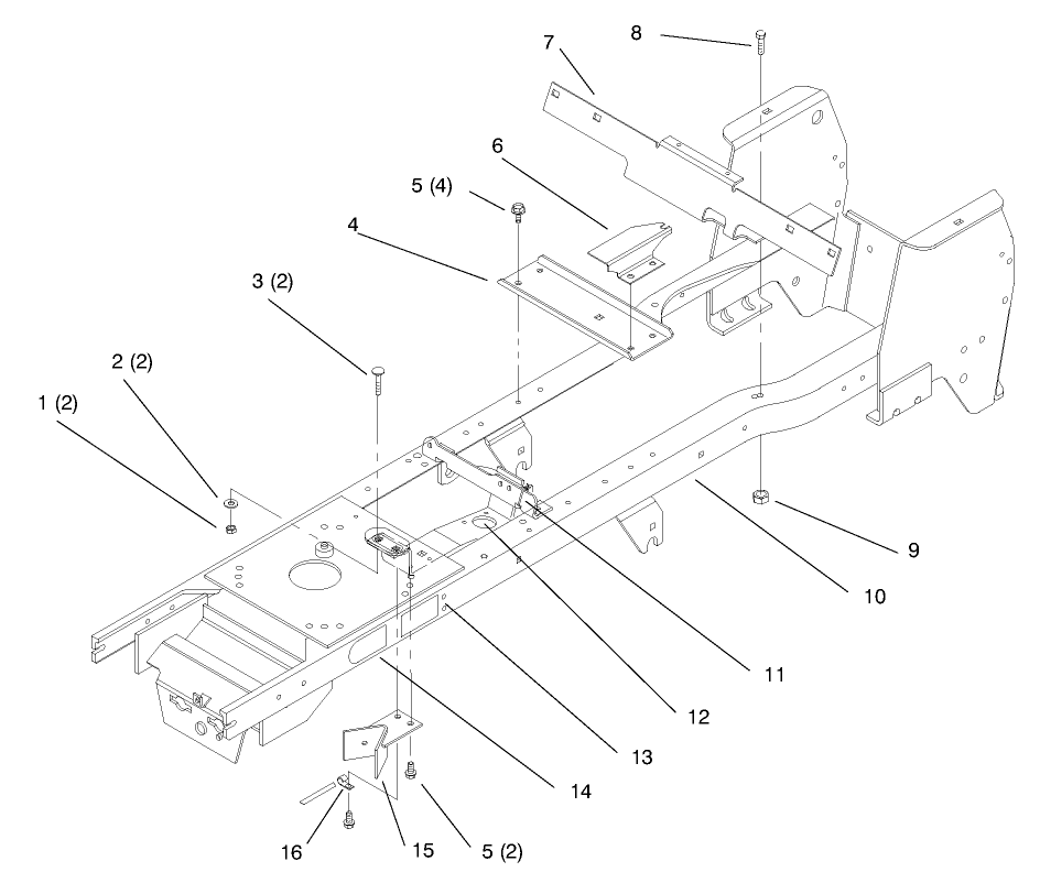 Frame Diagram and Parts List for 72110 8900600 - 8999999 Toro Lawn Tractor