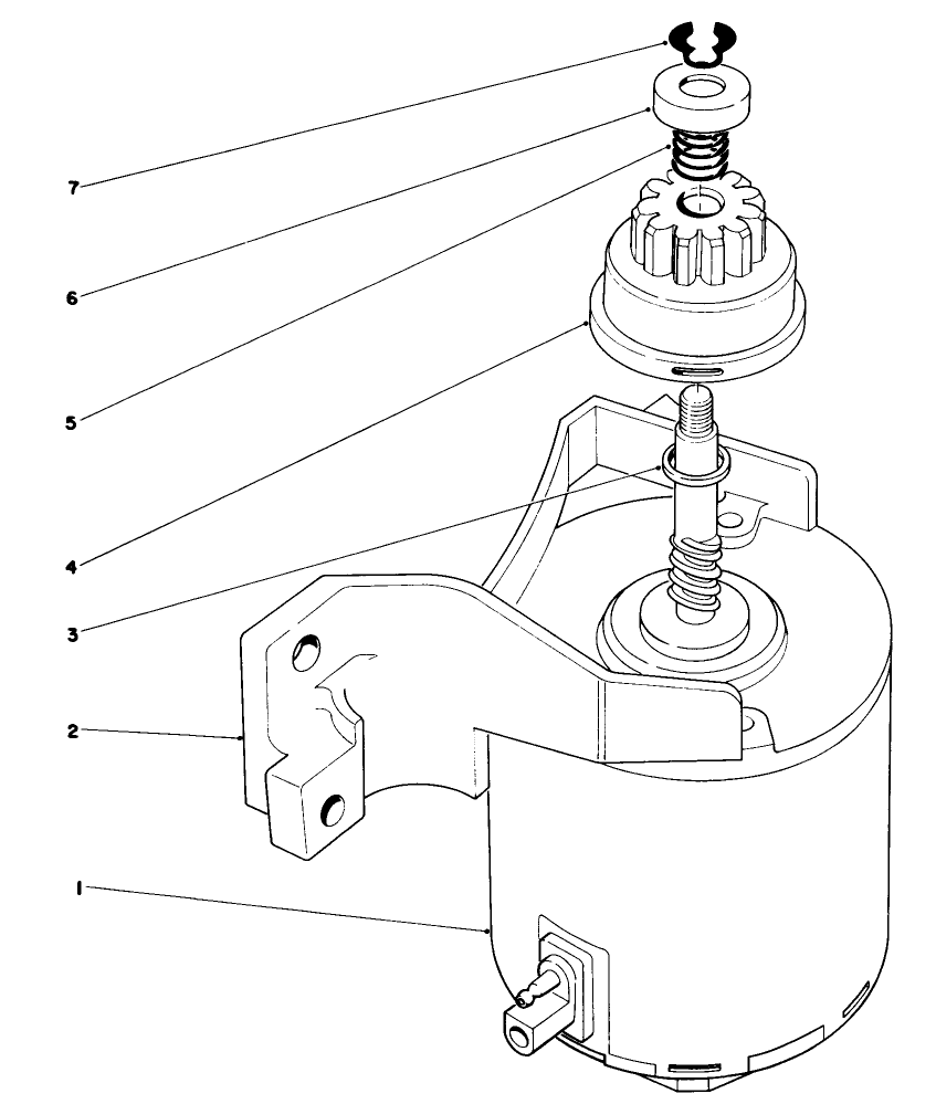 Starter Assembly Diagram and Parts List for 20676 5000001 - 5999999 Toro Lawn Mower