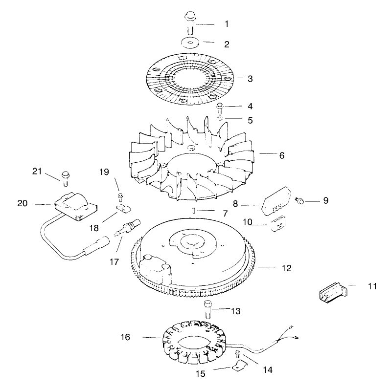 Ignition/Electrical Diagram and Parts List for 30159 790001 - 795100 Toro Lawn Tractor Accessories