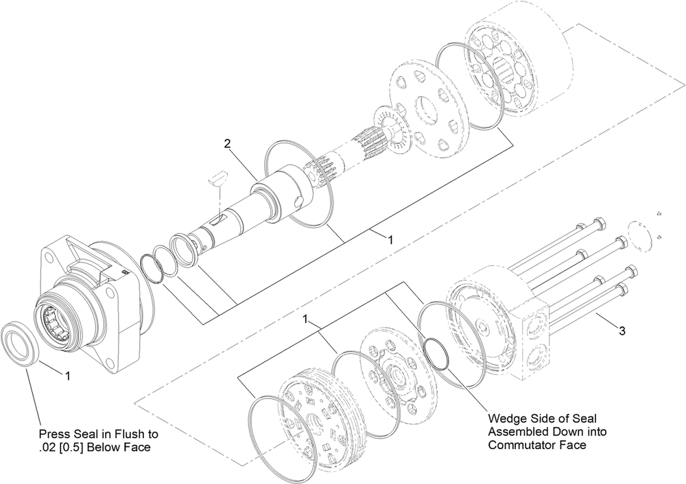 Hydraulic Motor Assembly No. 106-7654 Diagram and Parts List for 22342HA 400000000 - 411759999 Toro Lawn Tractor Accessories