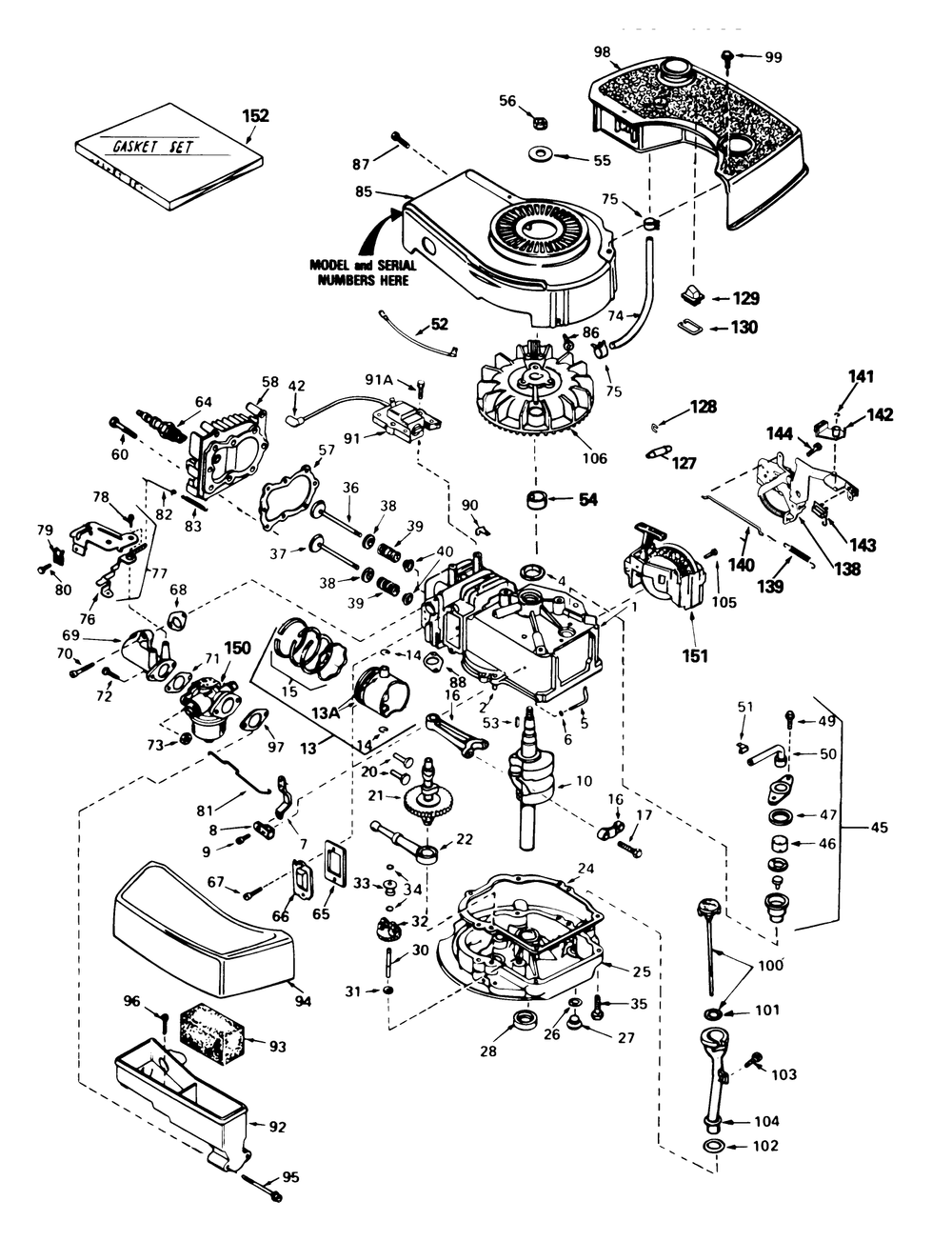Engine Tecumseh Model Tnt 100-10085e Diagram and Parts List for 16771 4000001 - 4999999 Toro Lawn Mower