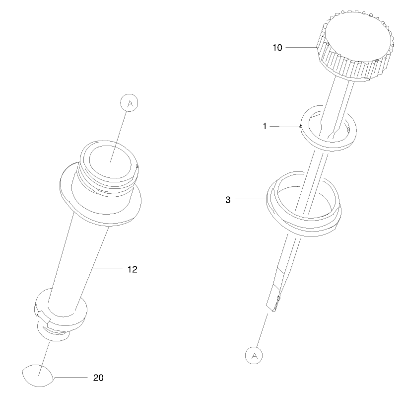 Lubrication Equipment Diagram and Parts List for 22172 9900001 - 9999999 Toro Lawn Mower