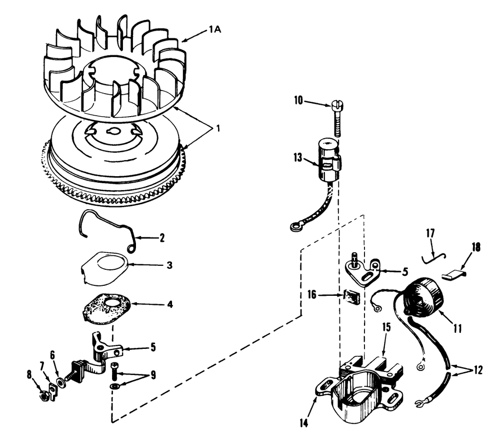 Magneto No. 610848 Diagram and Parts List for 38085 3000001 - 3999999 Toro Snow Blower