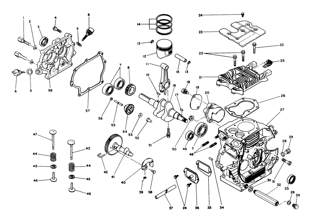 Engine No. 63-3010 Crankcase Assembly (Continued) (Serial No. 9000101 Thru 9000330) Diagram and Parts List for 38545 9000001 - 9999999 Toro Snow Blower