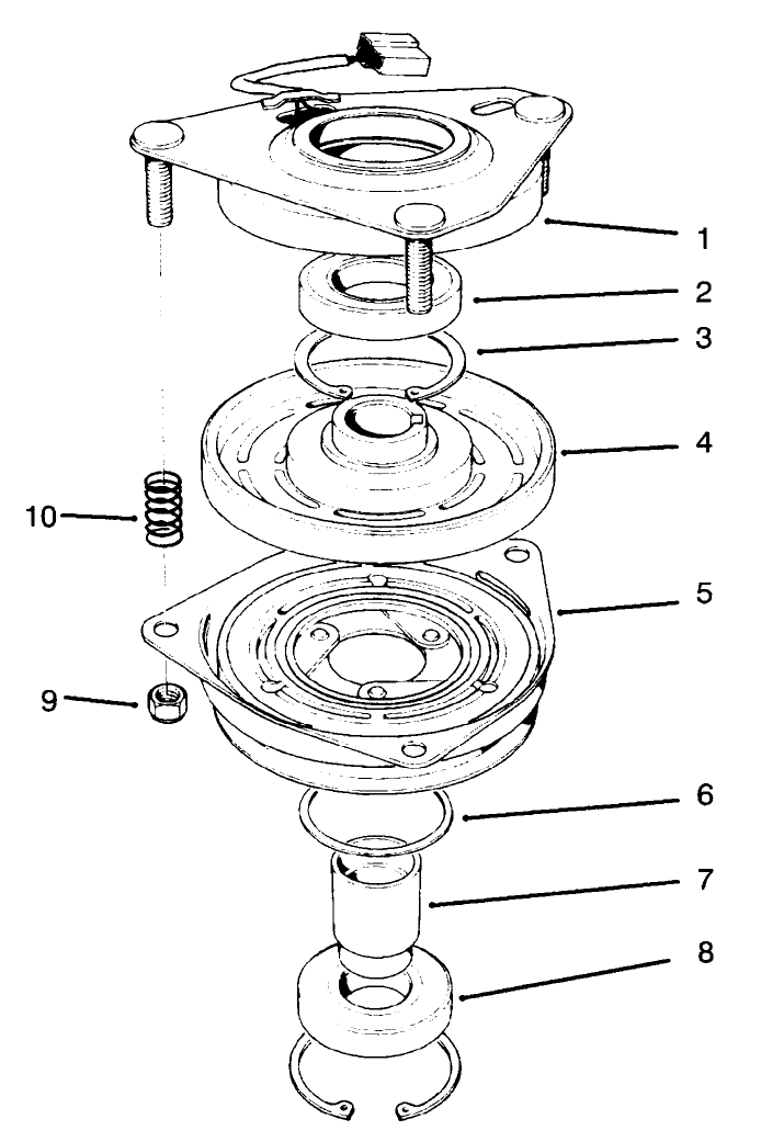 Clutch Assembly No. 54-3200 Diagram and Parts List for 30165 690001 - 699999 Toro Lawn Tractor Accessories