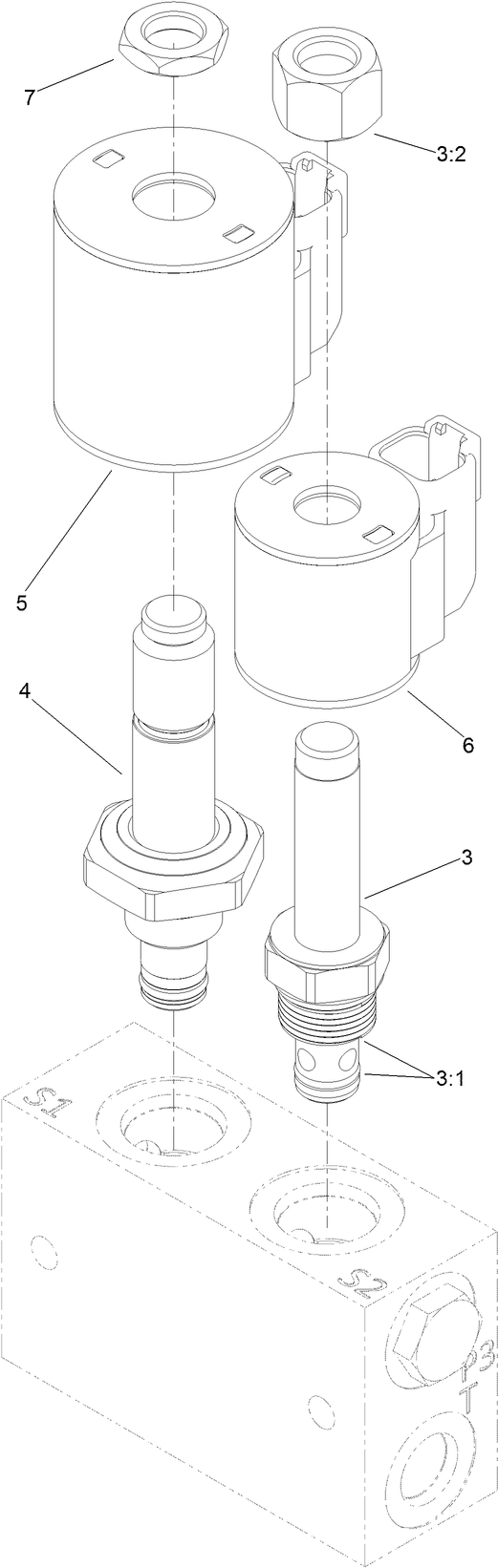 Valve Assembly No. 131-1934 Diagram and Parts List for 72065 413000000 - 999999999 Toro Lawn Tractor