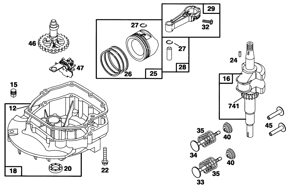 Engine Briggs & Stratton Model 124707-3185-01 Diagram and Parts List for 20437 49000001 - 49999999 Toro Lawn Mower