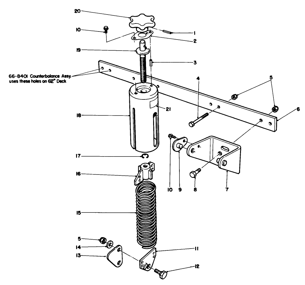 52" Weight Transfer Model No. 30702 Diagram and Parts List for 30798 9000001 - 9999999 Toro Lawn Tractor