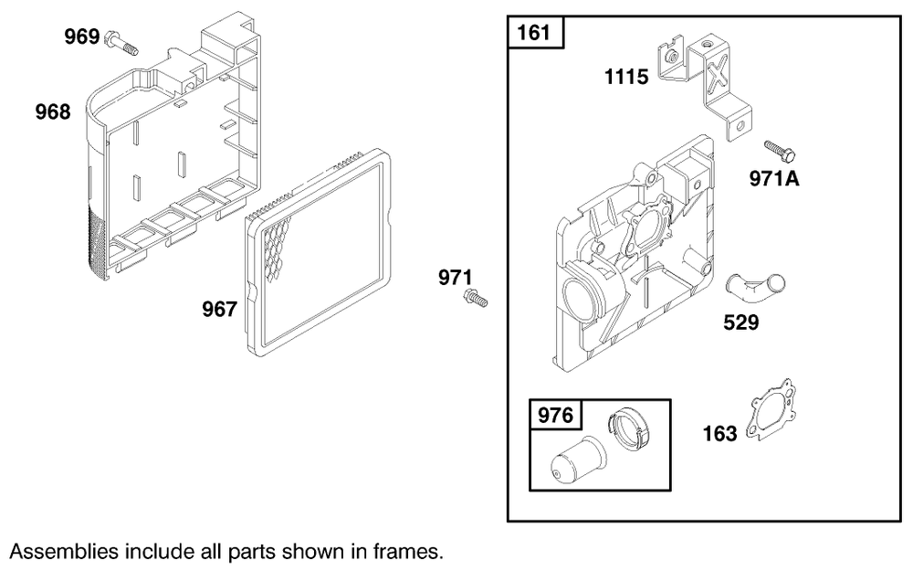 Engine Briggs & Stratton Model 127802-1761-E1 Diagram and Parts List for 21012 8900001 - 8999999 Toro Lawn Mower