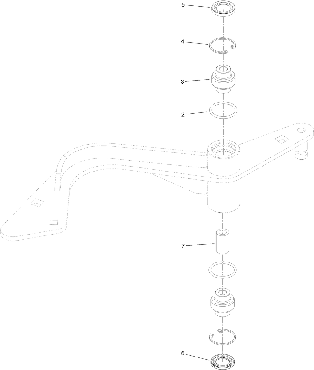 Idler Arm Assembly Diagram and Parts List for 39521 409760523-999999999 Toro Aerator