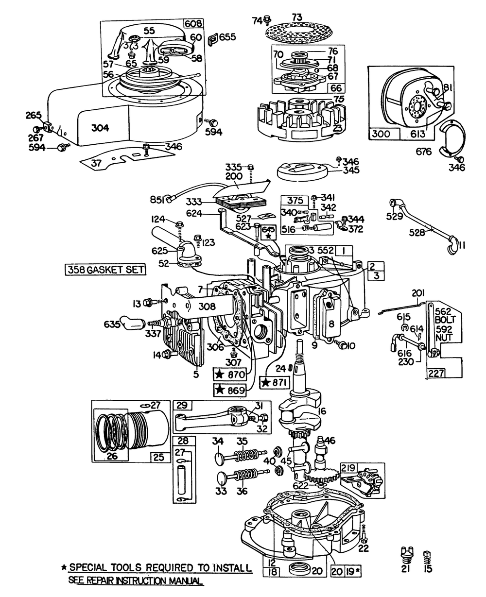 Engine Briggs & Stratton Model 130902-0647-01 (Continued) Diagram and Parts List for 56080 1000001 - 1999999 Toro Lawn Tractor
